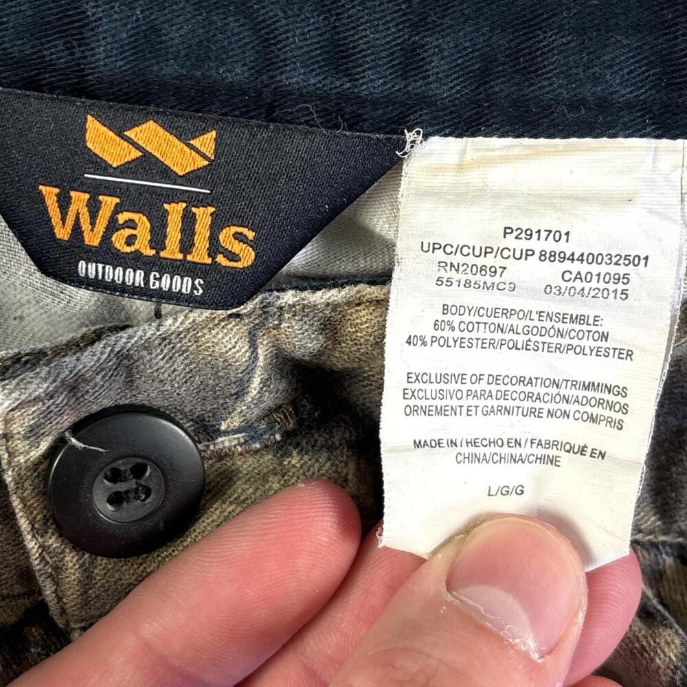 Walls Realtree Camo Cargo Pants Mens Large Hunting Outdoor Utility Distressed - Picture 3 of 8